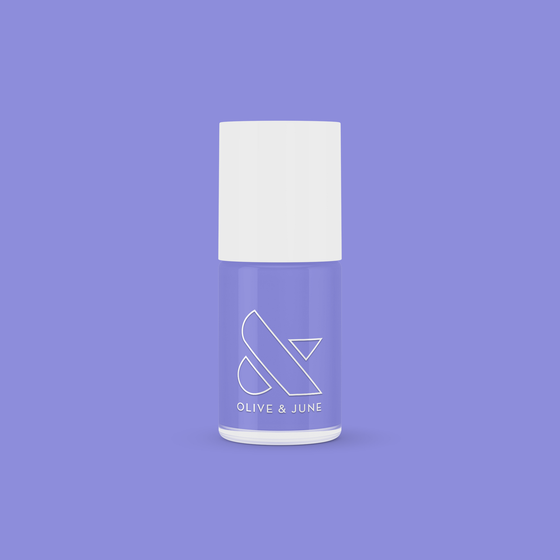 Bottle of Bold & Unshaken nail polish by Olive and June in vibrant purple for long-lasting manicures and pedicures