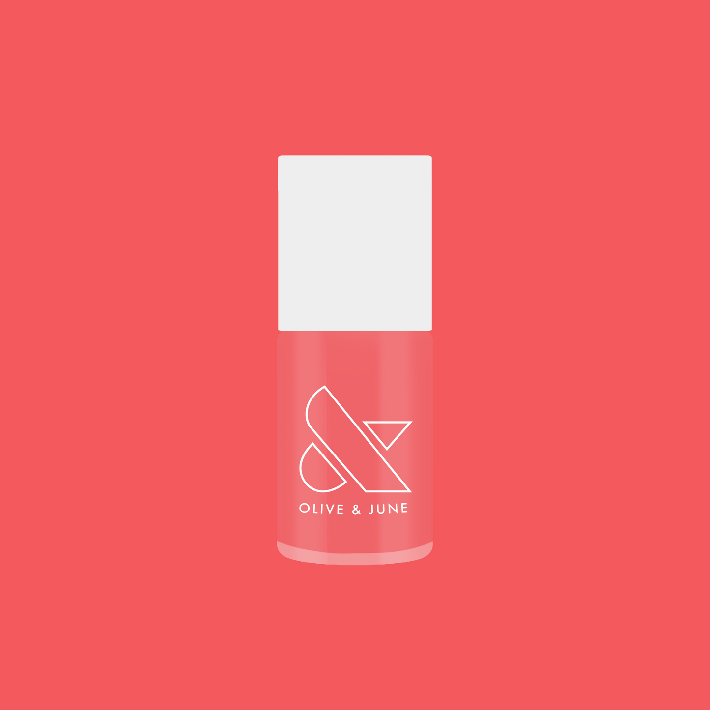 Olive and June Maine Character Energy gel polish bottle in vibrant lobster red for a bright at-home mani look