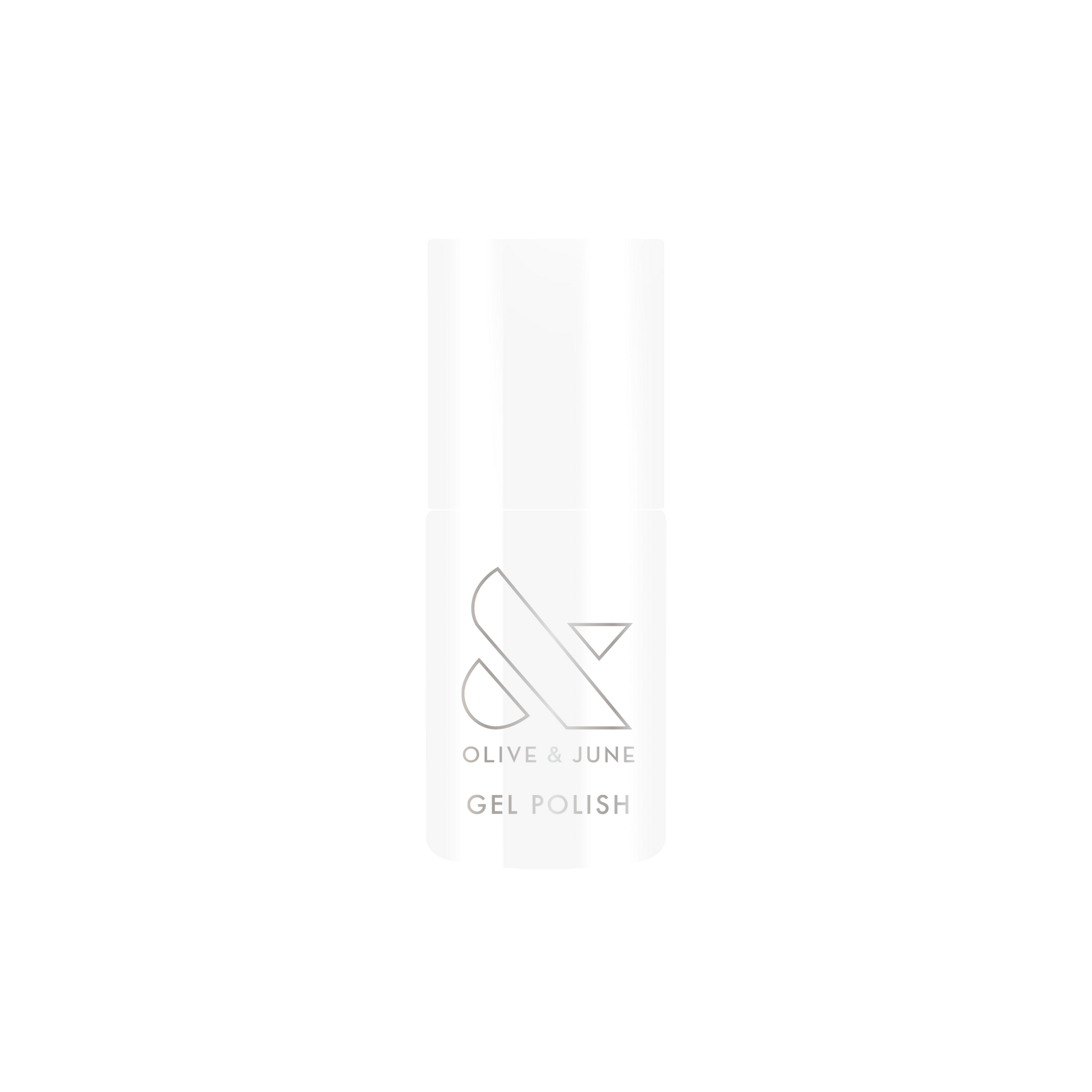 HD - Gel bottle of clean, crisp white gel polish by Olive and June for a fresh, long-lasting at home manicure look