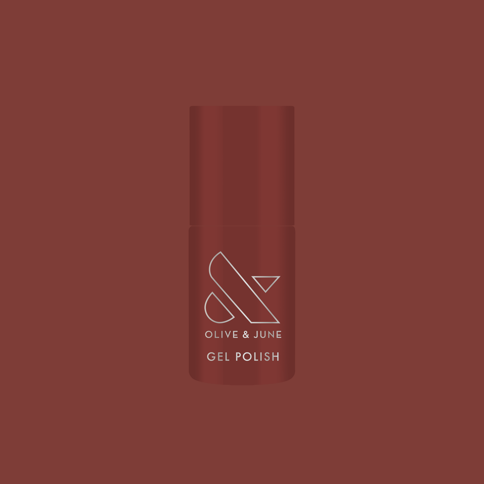 JJ - Gel bottle in cozy cinnamon brown shade for a warm, long-lasting gel polish manicure by Olive and June