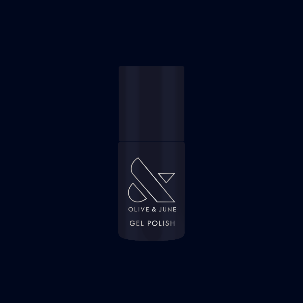 Suited - Gel small bottle of deep dark navy gel polish by Olive and June for long-lasting manicure at home