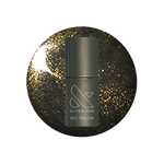 Martini Chrome Gel polish bottle shown with deep olive green and golden chrome shimmer for a luxe manicure by Olive and June