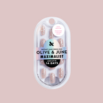 Diamond Chrome Mani - Press-On | Medium | Oval with neutral chrome finish and 3D diamond effect gems for an easy manicure