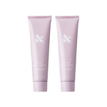 Hand Treatment Duo with Shea Butter and Pomegranate in soft pink tubes for hydrating and renewing hands