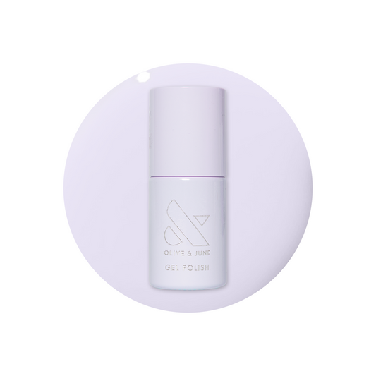 TT - Gel bottle in a soft almost-pastel lavender shade with grey undertones for a subtle, long-lasting mani by Olive and June