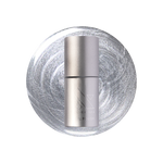 Cosmic Silver - Gel bottle shown on a metallic silver polish background for a long-lasting mani by Olive and June