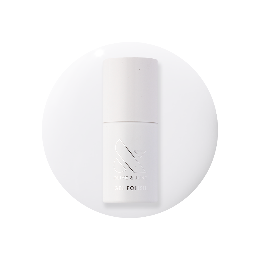 HD - Gel bottle of clean white gel polish for at-home manicure with a fresh and soft finish