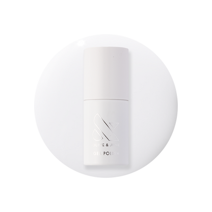 HD - Gel bottle of clean white gel polish for at-home manicure with a fresh and soft finish