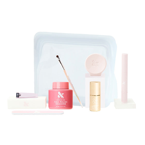 The Quick Dry Mani System - 6 Polishes featuring nail remover, brush, tools, and case for easy at-home manicure and fast polish drying
