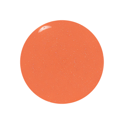 Swatch of Cape nail polish showing a shimmering coral pink shade for quick dry mani and pedis at home